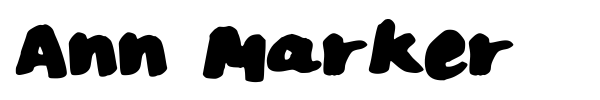 Ann Marker font preview